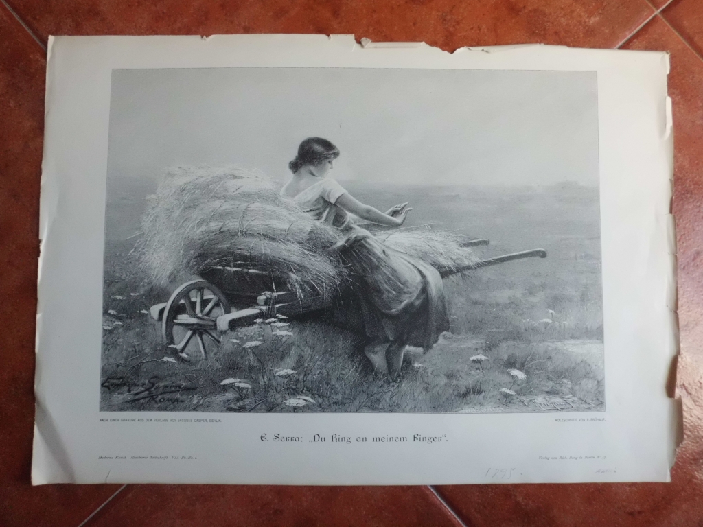 Mujer observando su anillo, 1895.